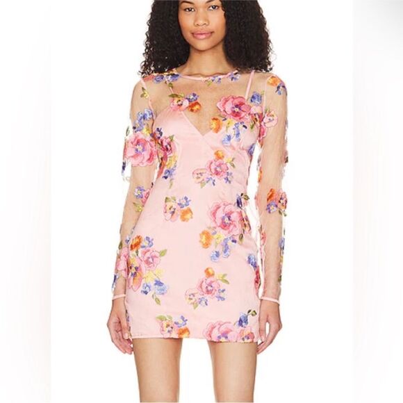 🍋 For Love and Lemons Percy Mini Dress Large NEW $319 - Picture 5 of 6